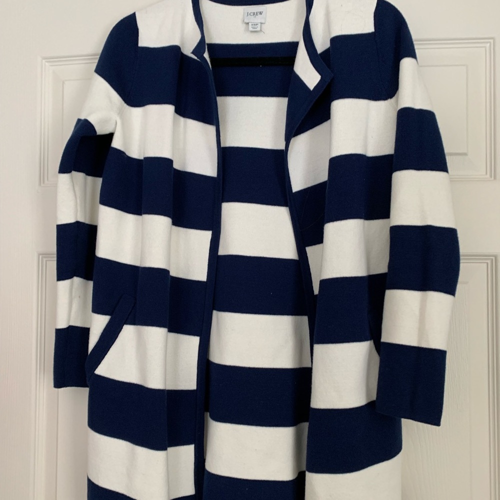 Navy striped thick J.Crew Sweater